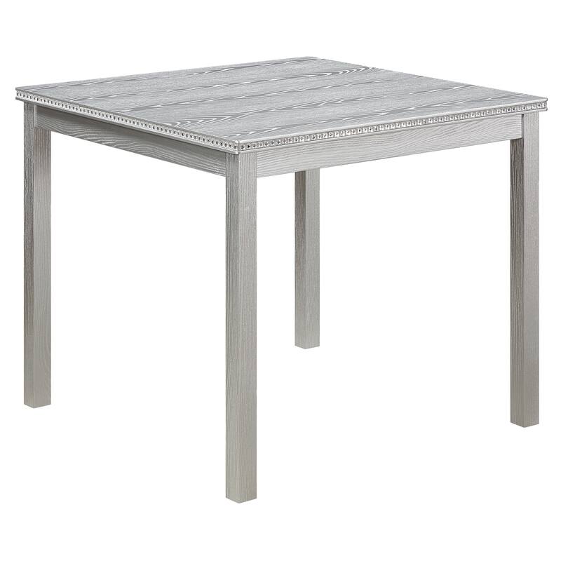 5 Piece Wooden Dining Table Set, Kitchen Table Set with a Square Table and 4 Upholstered Chairs, Wooden Dining Room Tabl