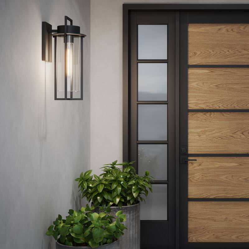 Millennium Lighting Russell 1 Light Outdoor Post Lantern in Powder Coat Black