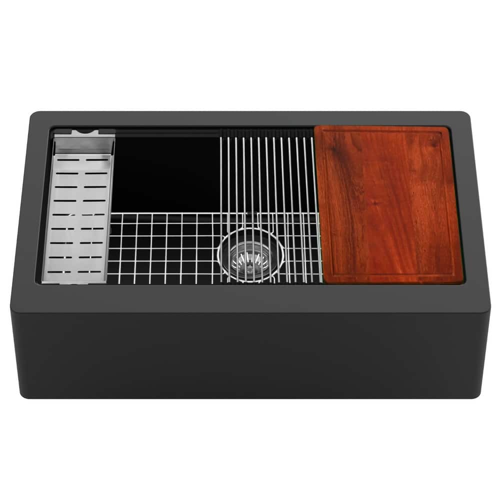 Karran USA QAWS-740 Quartz QAWS Series 34" Farmhouse Single Basin