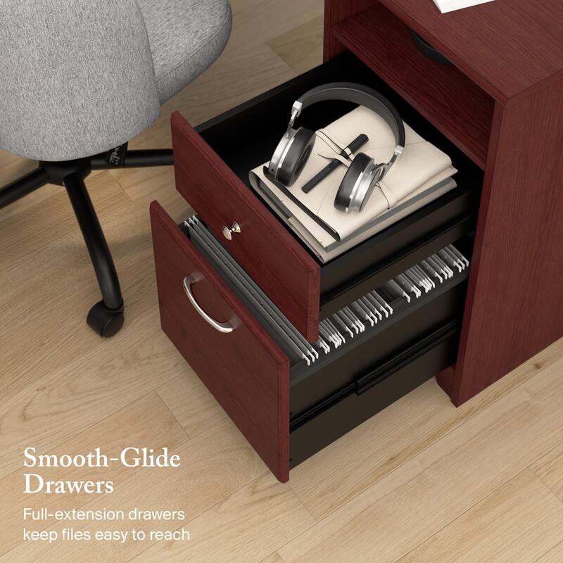 Cabot 60W L Shaped Computer Desk with Storage by Bush Furniture
