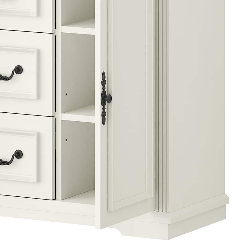 Moasis Bookcase Display Cabinet w/Glass Doors