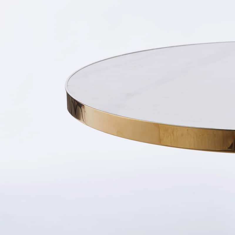 31.5" Mid-Century Modern Pedestal Table, Multi-Functional Dining Table for 4-6 People or Large Coffee Table