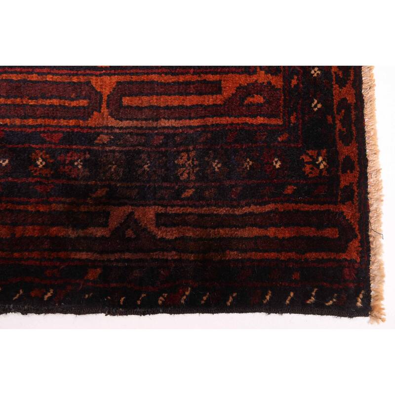 ECARPETGALLERY Hand-knotted Teimani Dark Red Wool Rug - 4'3 x 6'9