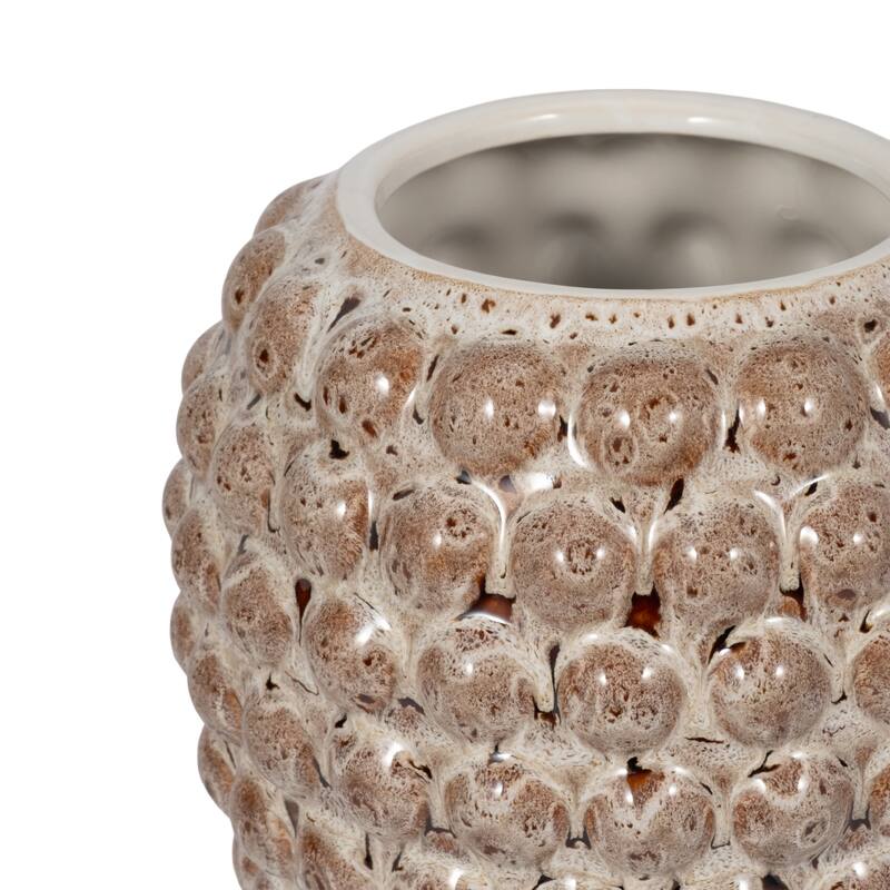 Sagebrook Home Ceramic Essence, Brown, Novelty - Unique Decorative Vase for a Modern Home