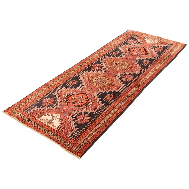 ECARPETGALLERY Hand-knotted Konya Anatolian Black Wool Rug - 3'11 x 10'1