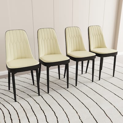 Set Of 4 Dining Chair with Metal Leg