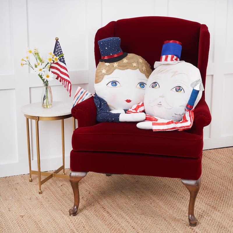 Indy Zombinaland 4th of July Patriotic Decorative Soft Figurine Pillow