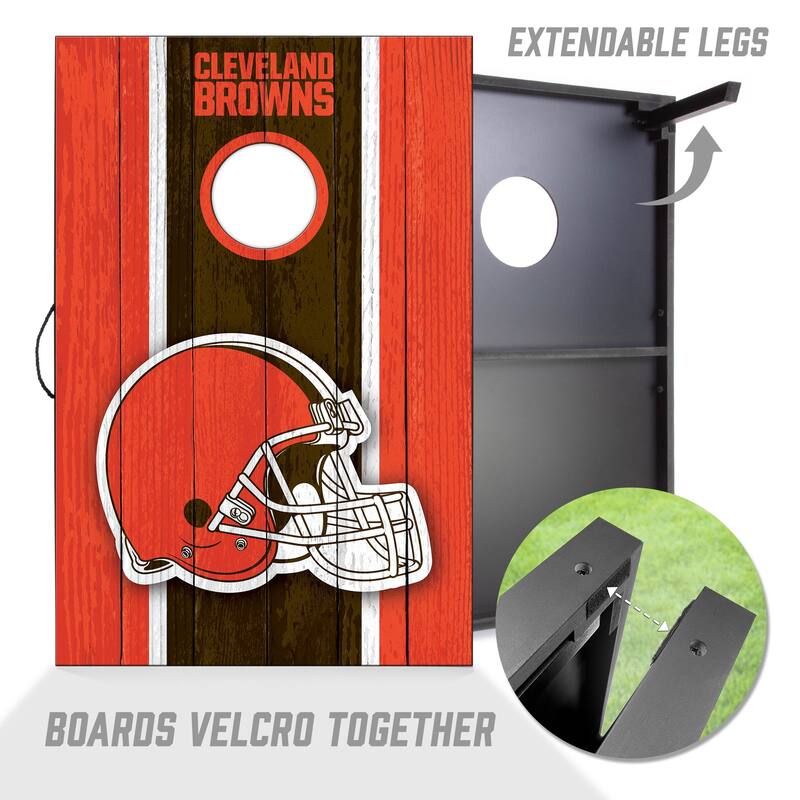 Cleveland Browns NFL Compact 2x3 Tailgate Cornhole Board Set