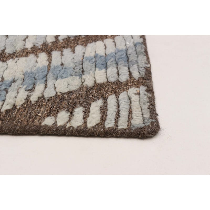 ECARPETGALLERY Hand-knotted Tangier Light Grey Wool Rug - 5'2 x 7'5