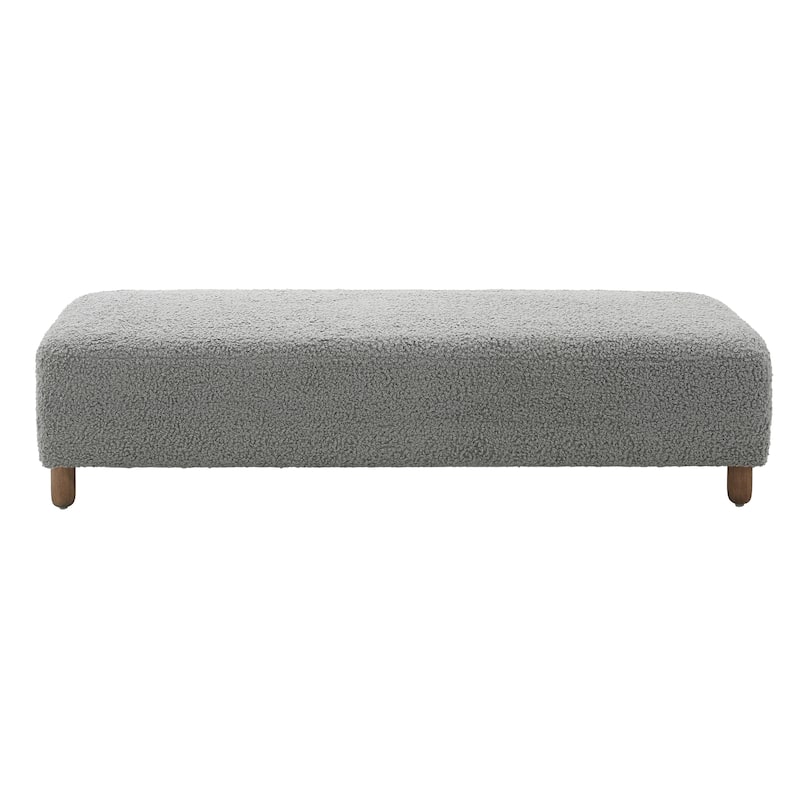 Naci Modern Boucle Ottoman Bench by Christopher Knight Home