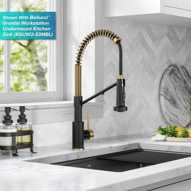 Kraus Bolden 2-Function 1-Handle Commercial Pulldown Kitchen Faucet