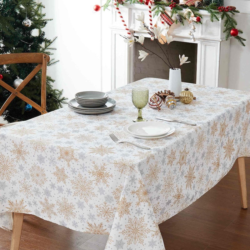 Avanti Linens Snowflakes 60" x 102" Tablecloth
