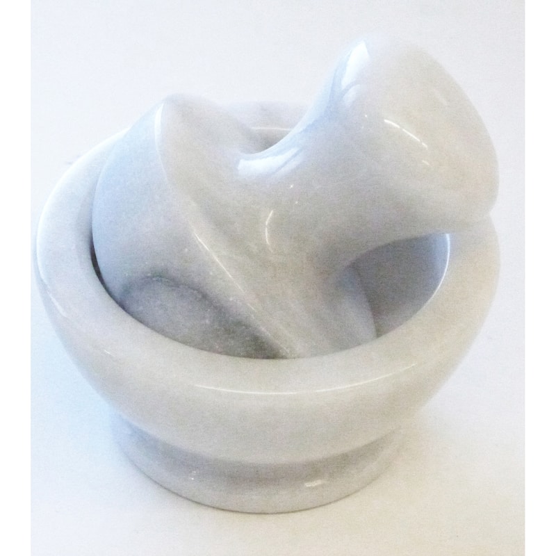 White Marble Spice Grinder - Marble Spice Grinder - White