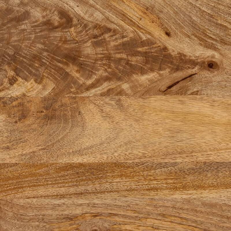 vidaXL Desk Natural Mango Solid Mango Wood Medium Desk Rectangular