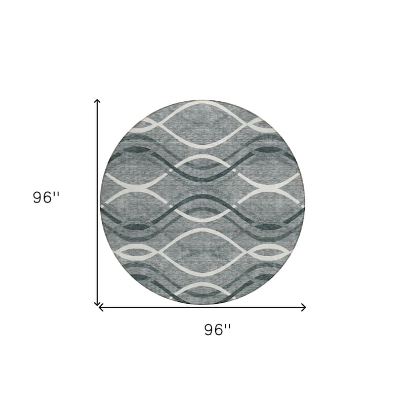 HomeRoots Abstract Transitional Rectangle Outdoor Rug