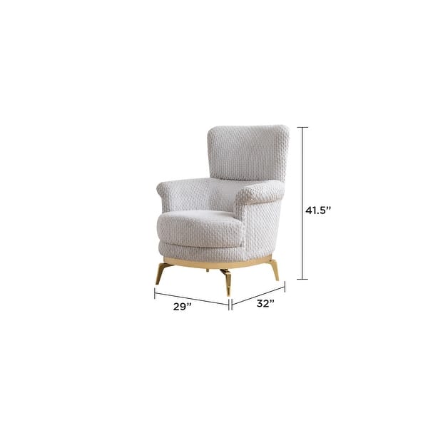 dimension image slide 0 of 2, Zoe Chair in Cream and Gray