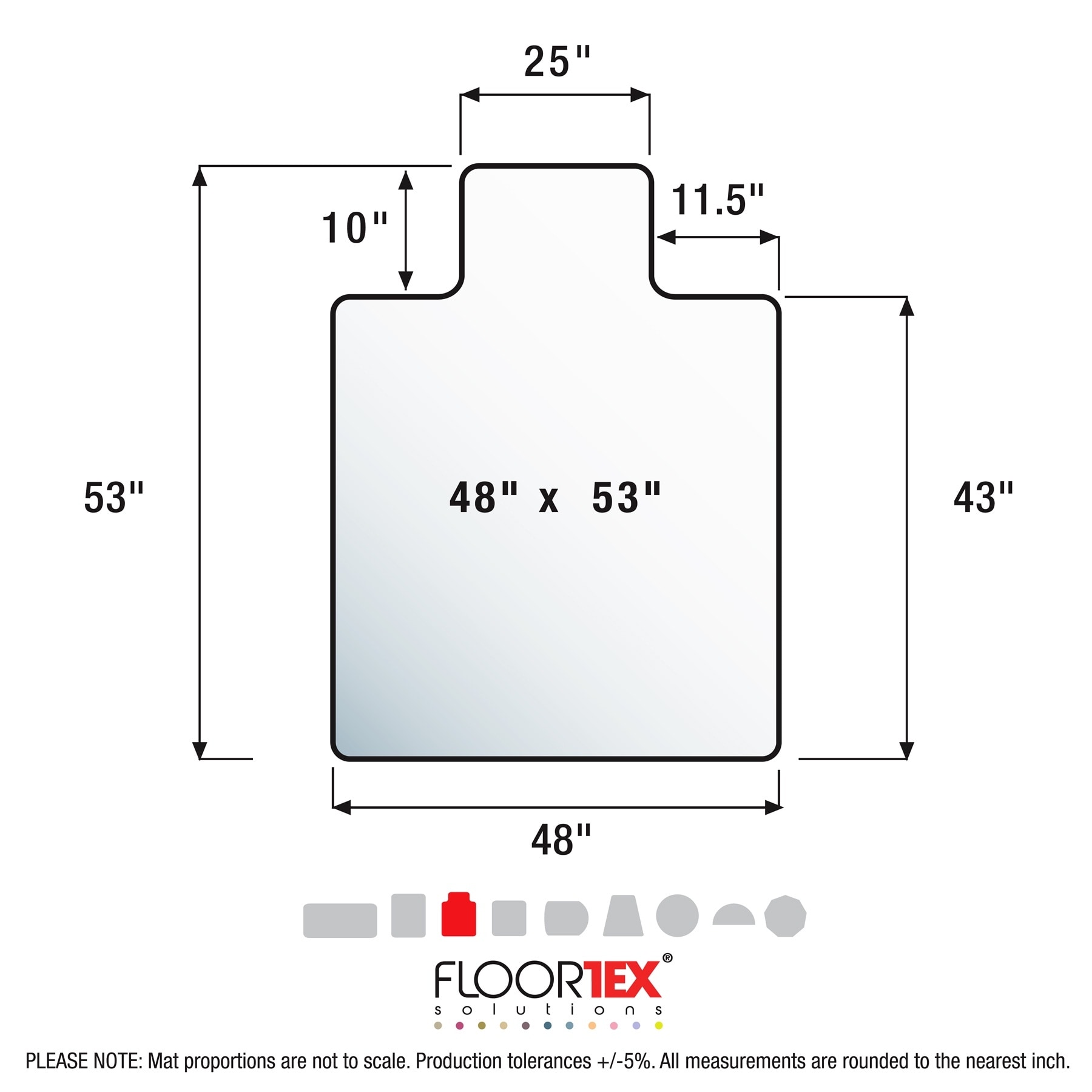 Floortex® Exclusive Ultimat® Lipped Chair Mat for Carpets up to 1/2