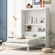 preview thumbnail 11 of 16, Full Murphy Bed Cabinet Folding Beds w/ Bookcase Headboard