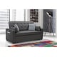 preview thumbnail 1 of 5, Cody Modern Gray Fabric Sleeper Sofa with 2 USB Charging Ports and 4 Accent Pillows