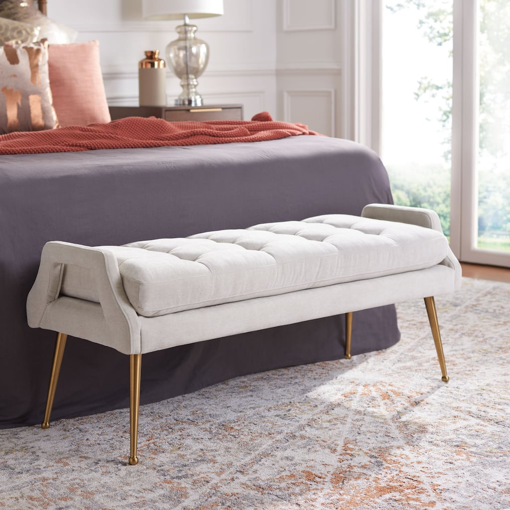 SAFAVIEH Stelija Bench - 48" W x 18" D x 20" H - 48Wx18Dx20H