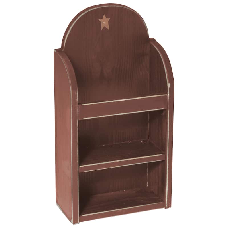Farmhouse Magazine Rack - Rounded - Burgundy