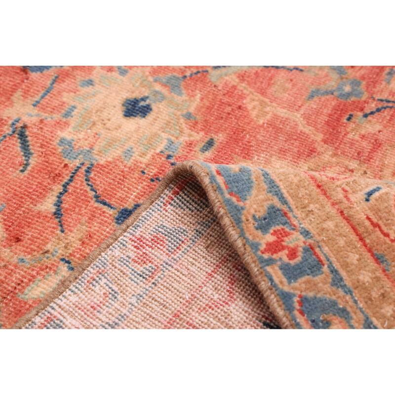 ECARPETGALLERY Hand-knotted Antalya Vintage Light Red Wool Rug - 9'2 x 12'8