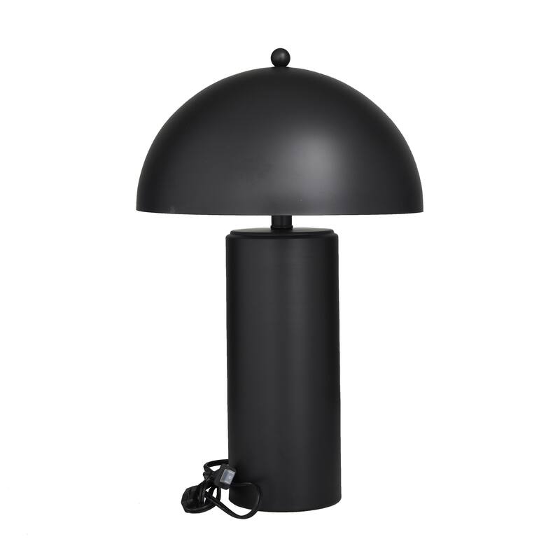 Metal Room Accent Lamp with Dome Shade - Gold & Black - Roche River Decor