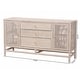 preview thumbnail 24 of 22, Vivan Natural Rattan Storage Cabinet - 3-Drawer Handwoven Wicker Accent Cabinet with Interior Shelving and Elevated Base