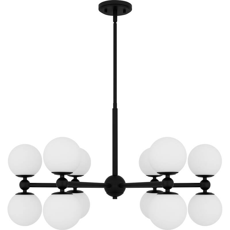 Elser 12-Light Matte Black Chandelier