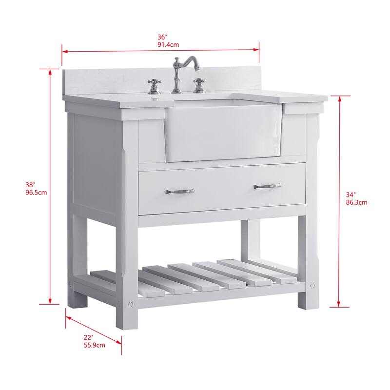 Sudio Design Wesley 36" Bathroom Vanity - 36" Single Sink