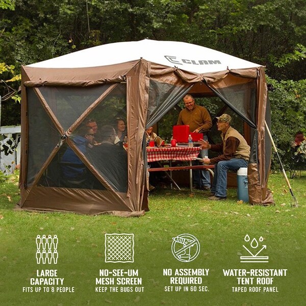 CLAM Quickset Pavilion 12.5' Portable Outdoor Gazebo Canopy Tent