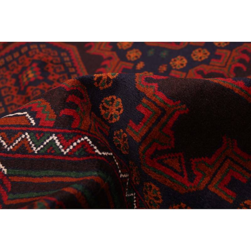 ECARPETGALLERY Hand-knotted Teimani Dark Navy Wool Rug - 3'11 x 6'2