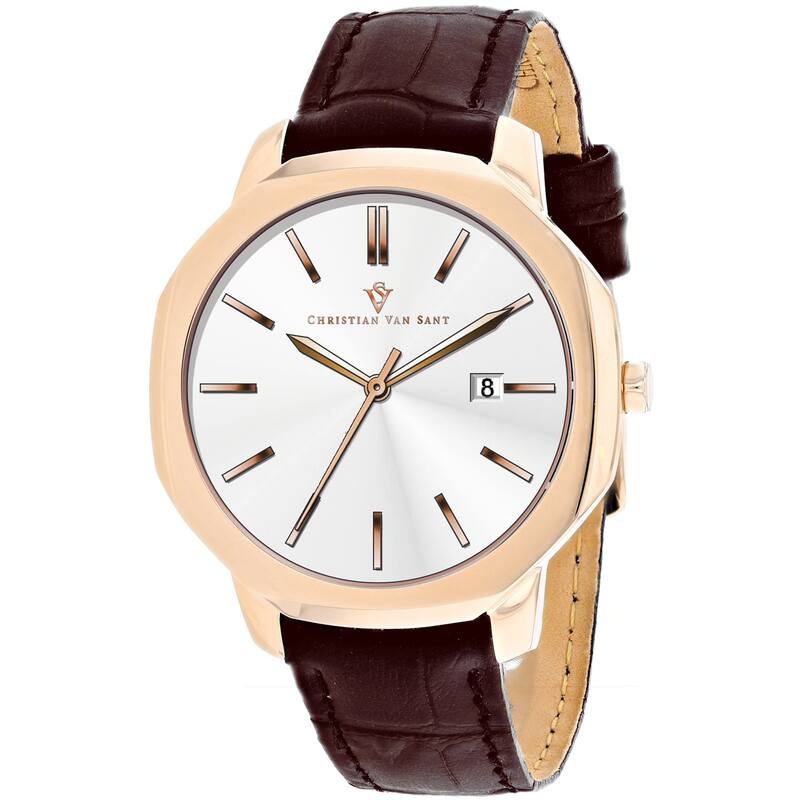 Christian Van Sant Men's Octavius Slim Silver Dial Watch - CV0533 - 6 (36)