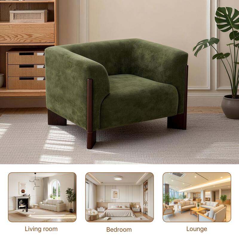 Modern Upholstered Arm Club Chair