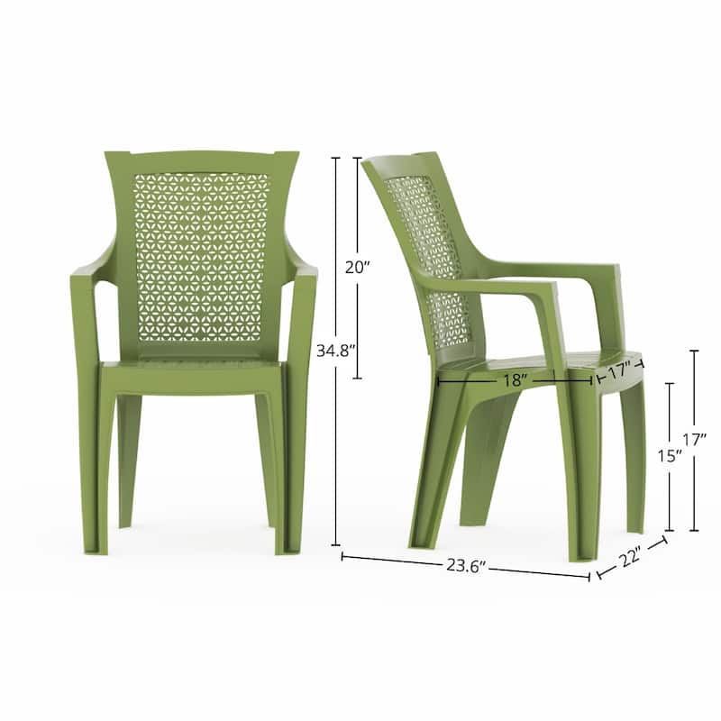 Mira Outdoor Patio Chairs (Set of 2)