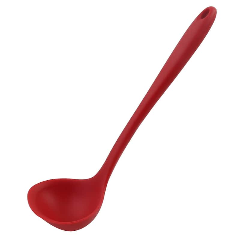 Silicone Soup Ladle Spoon 8.5 " Heat Resistant One Piece - 8.5" x 2.6"(L*W)
