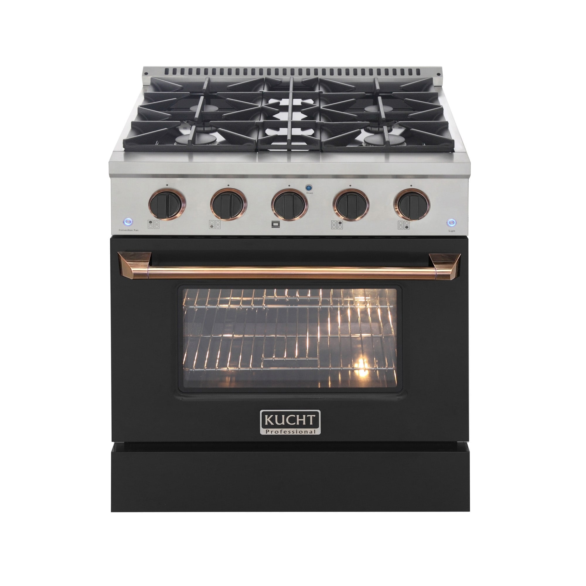 KUCHT Professional 30 in. 4.2 cu. ft. Natural Gas Range with Sealed Burners and Convection Oven in SS with customized colors