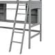 preview thumbnail 37 of 38, Twin size Loft Bed with Storage Shelves, Desk and Ladder, White