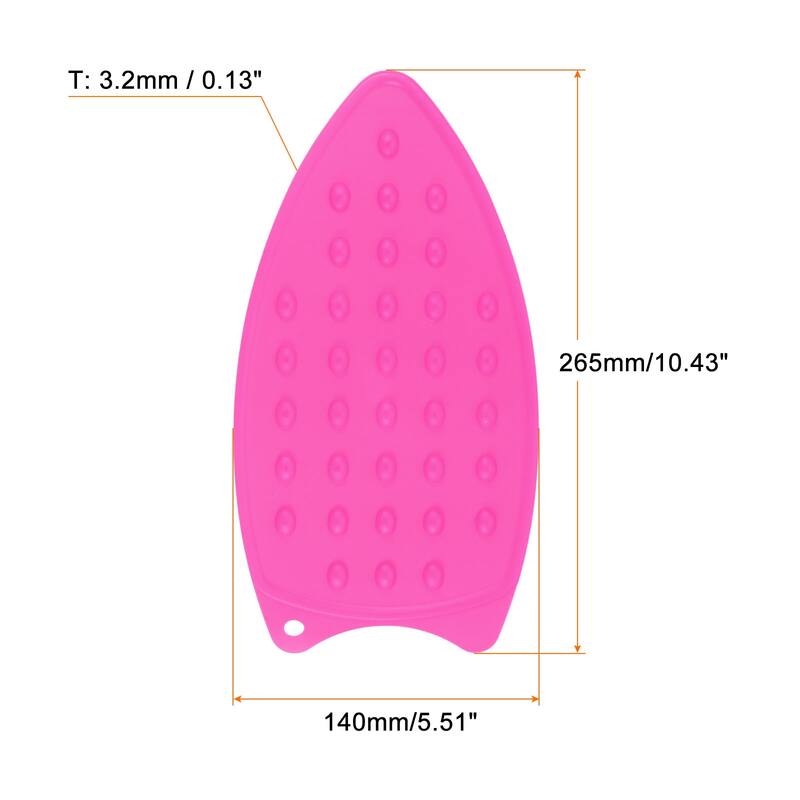 2pcs Silicone Iron Rest Pad Hot Resistant Mat Iron Rest Plate - Fuchsia