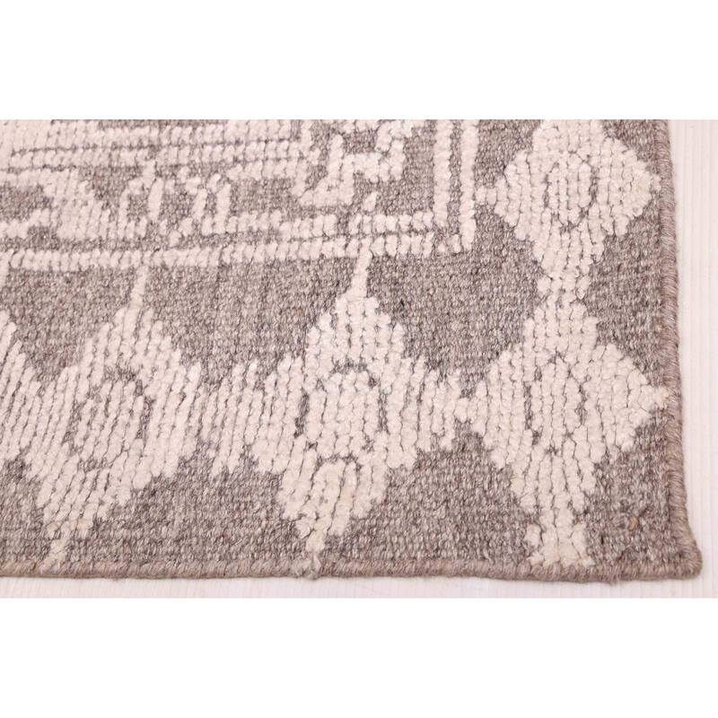 ECARPETGALLERY Hand-knotted Looma Light Grey Silk, Wool Rug - 8'3 x 9'10