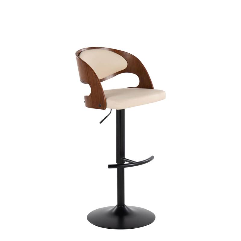 Carson Carrington Visby Adjustable Bar Stool with Rounded T Footrest (Set of 2)