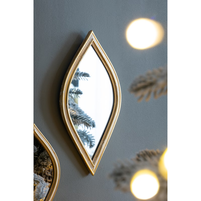 Modern 2 Pieces Gold Decorative Mirror for Wall Decor
