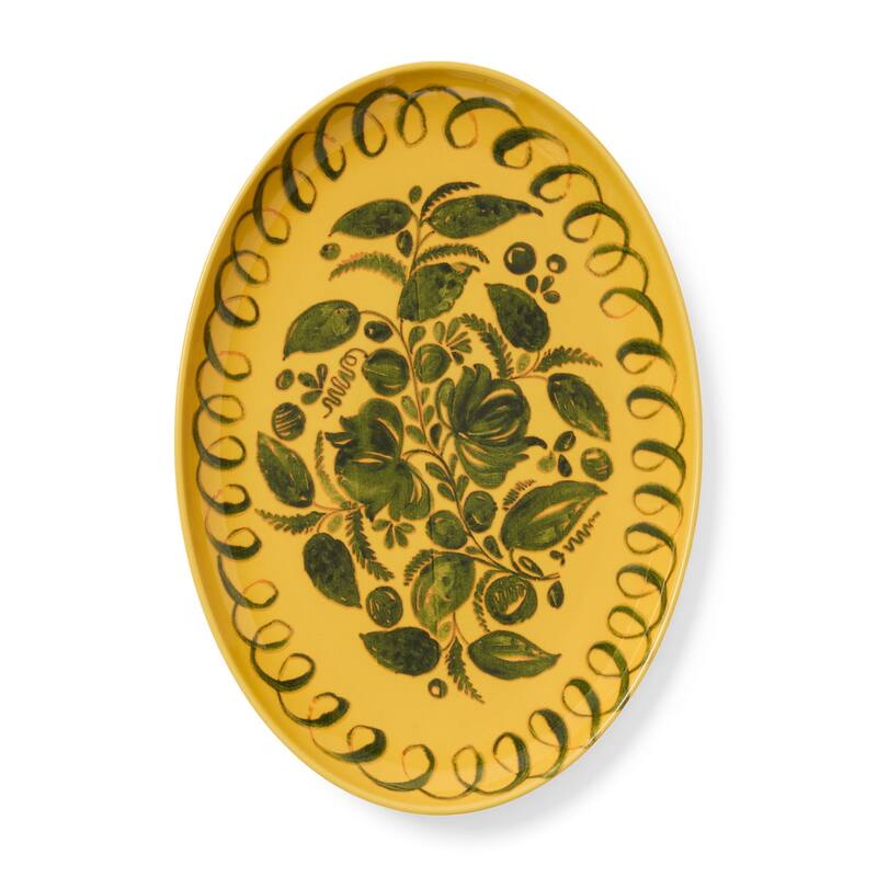 Caravan Amalfi Oval Serving Tray - 15.7" x 11" - 15.7" x 11"