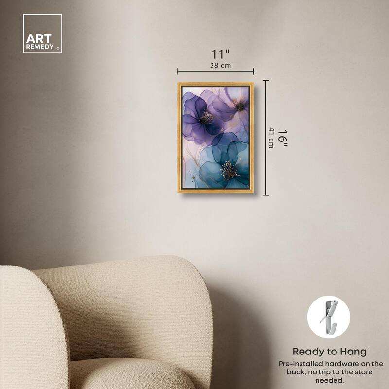 Gilded Cyanescence II Canvas by Art Remedy