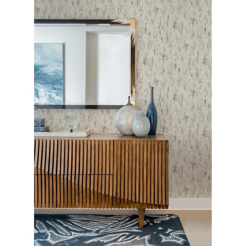 A-Street Prints Diorite Silver Splatter Wallpaper