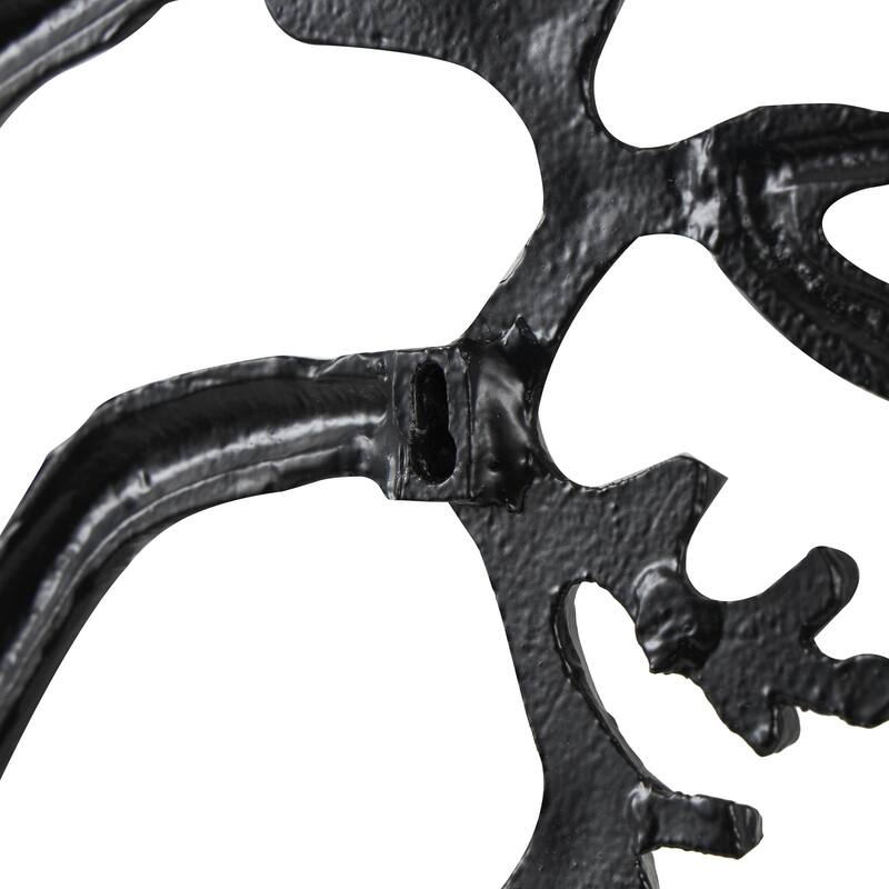 Aluminum Metal Tree Large Textured Home Wall Decor - Black - Roche River Decor