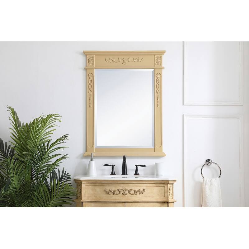 Elegant Lighting Antique Beige Vanity Mirror (22" x 28")
