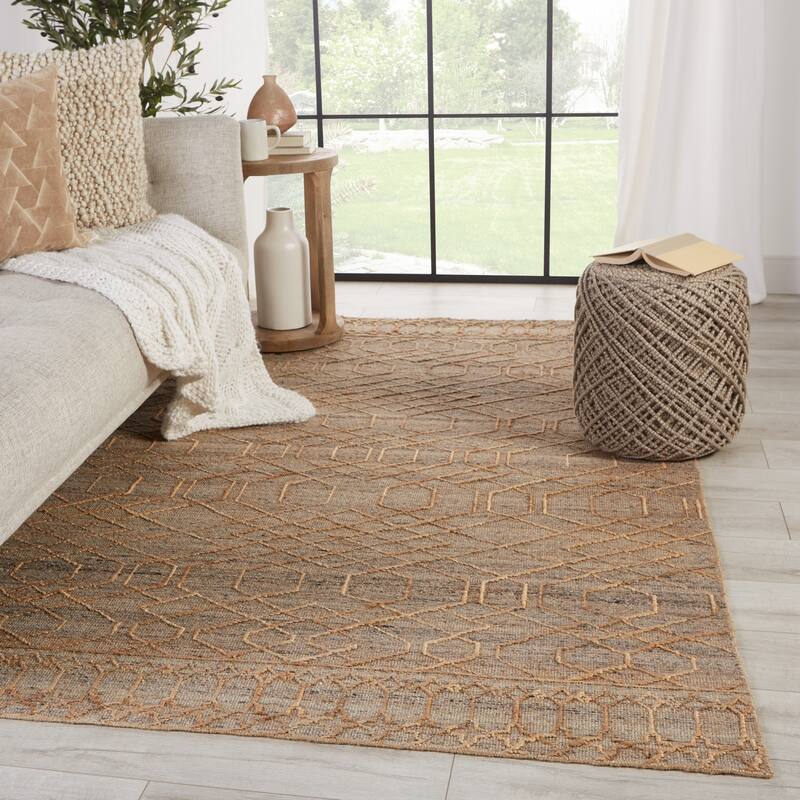 Algrove Natural Geometric Area Rug
