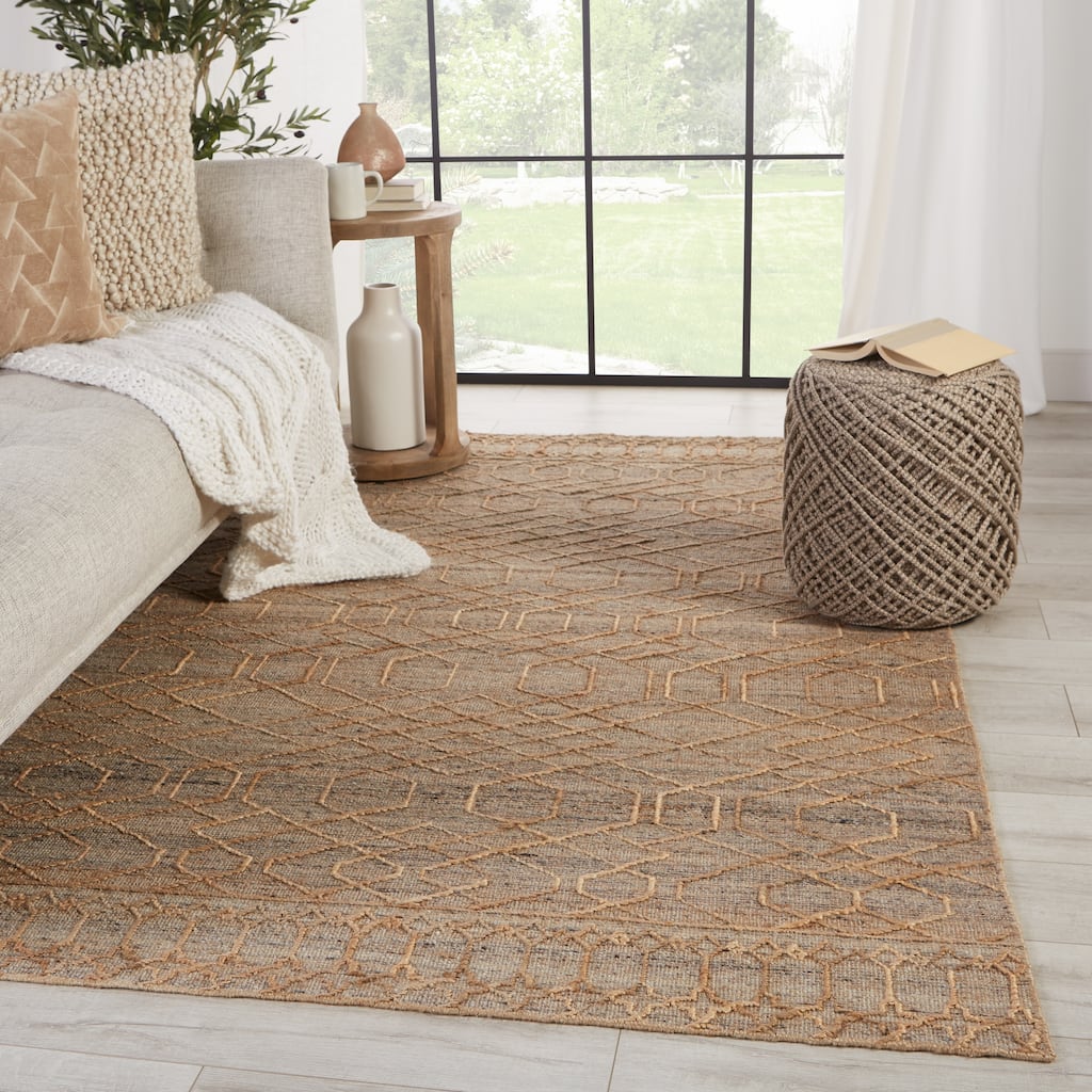 Algrove Natural Geometric Area Rug