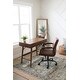 preview thumbnail 2 of 8, Porthos Home Palmer Swivel Office Chair, Ribbed PU Leather Upholstery